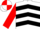 Silk - White & black chevrons, red sleeves, red & white quartered cap