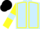 Silk - Light blue, yellow seams, yellow sleeves, light blue armlets, black cap