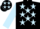 Silk - Black body, light blue stars, light blue arms, black cap, light blue stars