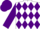 Silk - White body, purple diamonds, purple arms, purple cap