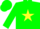 Silk - Green, yellow star