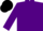Silk - Purple, black 'v', purple sleeves, black cap