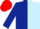 Silk - Dark Blue and Light Blue (halved), Dark Blue sleeves, Red cap