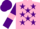 Silk - Pink, purple stars, purple sleeves, pink armlets, purple cap