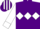 Silk - Purple, white diamond hoop and cuffs on sleeves, purple cap, white stripes