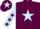 Silk - Maroon, light blue star, light blue sleeves, maroon stars, maroon cap, light blue star