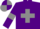 Silk - Purple, grey cross, purple sleeves, grey armlets, grey cap, purple quartered