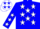 Silk - Blue, white iii and c3 on back, white stars