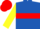 Silk - Royal Blue, Red hoop, Yellow sleeves, Red cap