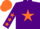 Silk - Purple, Orange star, Purple sleeves, Orange stars, Orange cap