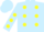 Silk - Light Blue, Yellow spots