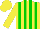 Silk - White and dark green (quartered), yellow sleeves, white cap, dark green star