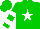 Silk - White, green maltese cross