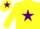 Silk - Yellow, Purple star and star on cap
