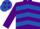 Silk - PURPLE & ROYAL BLUE CHEVRONS, purple sleeves, white cap, purple stars