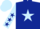 Silk - Dark Blue, Light Blue star, Light Blue sleeves, Dark Blue stars, Light Blue cap