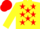 Silk - Yellow, Red stars, Red cap