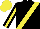 Silk - Black, yellow lightning bolt, yellow chevrons on sleeves, black cap