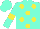 Silk - Aqua, yellow dots, yellow hoop on sleeves