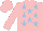 Silk - pink, light blue stars