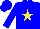 Silk - Blue, yellow star,