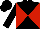 Silk - Black and red diagonal quarters