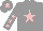 Silk - Grey, pink star, pink stars on sleeves, pink star on cap