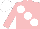 Silk - PINK, large WHITE spots, WHITE cap