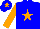 Silk - Big-blue body, orange star, orange arms, big-blue cap, orange star