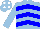 Silk - light blue, blue chevrons, white spots on cap