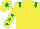 Silk - Yellow, emerald green epaulets, yellow sleeves, emerald green stars, yellow cap, emerald green star