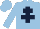 Silk - Light blue, dark blue cross of lorraine