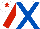 Silk - White, royal blue cross belts, red sleeves, white cap, red star