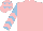 Silk - Pink, light blue sleeves, pink chevrons, pink cap, light blue stars