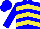 Silk - Blue, yellow chevrons, blue cap