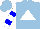 Silk - Light blue, white triangle, blue bars on white sleeves