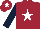 Silk - Maroon, white star, dark blue sleeves, maroon cap, white star