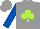 Silk - Gray, lime shamrock, royal blue sleeves