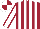 Silk - Maroon & white stripes, white sleeves, maroon seams, white & maroon quartered cap