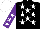 Silk - Black, white stars, purple sleeves, white stars and cap