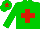 Silk - Green body, red cross, green arms, green cap, red star