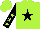 Silk - Lime green, black star, lime stars on black sleeves