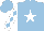 Silk - Light blue, white star, white sleeves, light blue diamonds