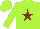 Silk - Lime green, chocolate star