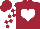 Silk - Maroon, white heart, maroon blocks on white sleeves