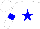 Silk - white, blue star, blue armbands