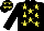 Silk - Black body, yellow stars, black cap, yellow stars