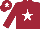 Silk - Garnet body, white star, garnet arms, garnet cap, white star