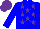 Silk - Blue body, purple stars, blue arms, purple cap