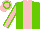 Silk - Light green, pink stripe, pink sleeves, light green seams, pink cap, light green hoop